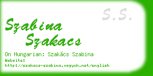 szabina szakacs business card