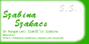 szabina szakacs business card